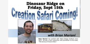 Dinosaur Ridge Creation Safari Tour - Morrison, CO @ Dinosaur Ridge Main Visitor's Center